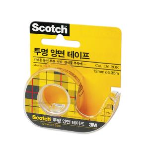 [3M] 136 스카치투명양면테이프(12mm*6.35M)
